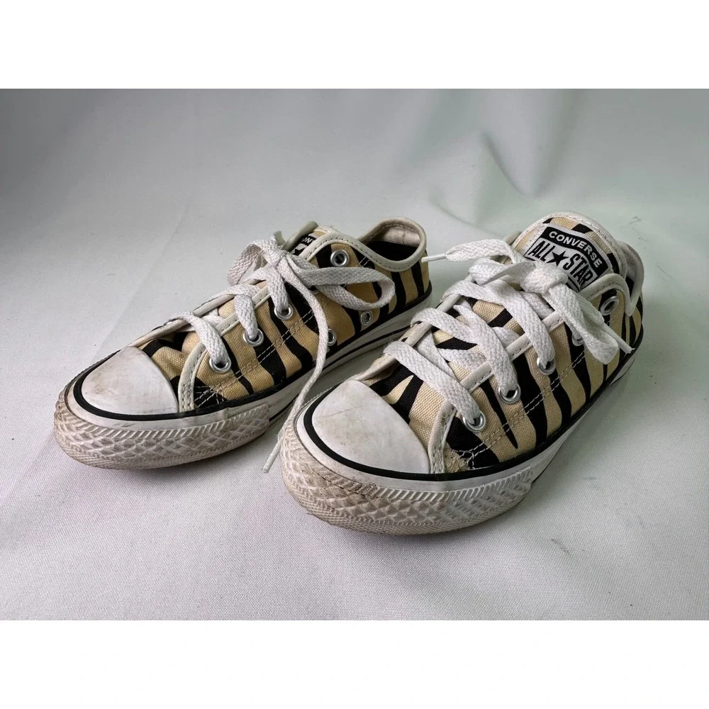 Converse Chuck Taylor All Star Low Zebra Animal Print Little‎ Kids Shoes Sz 13.5